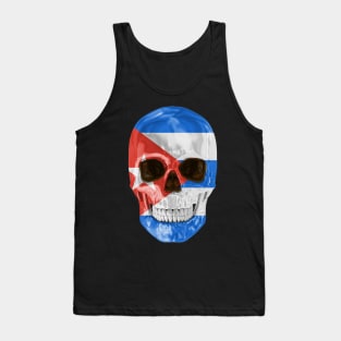 Cuba Flag Skull - Gift for Cuban With Roots From Cuba Tank Top